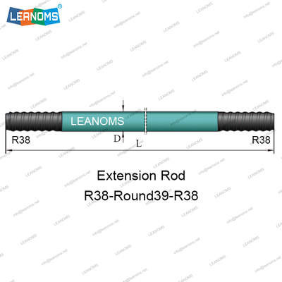 T38-Round39-T38 Extension Drilling Rod 